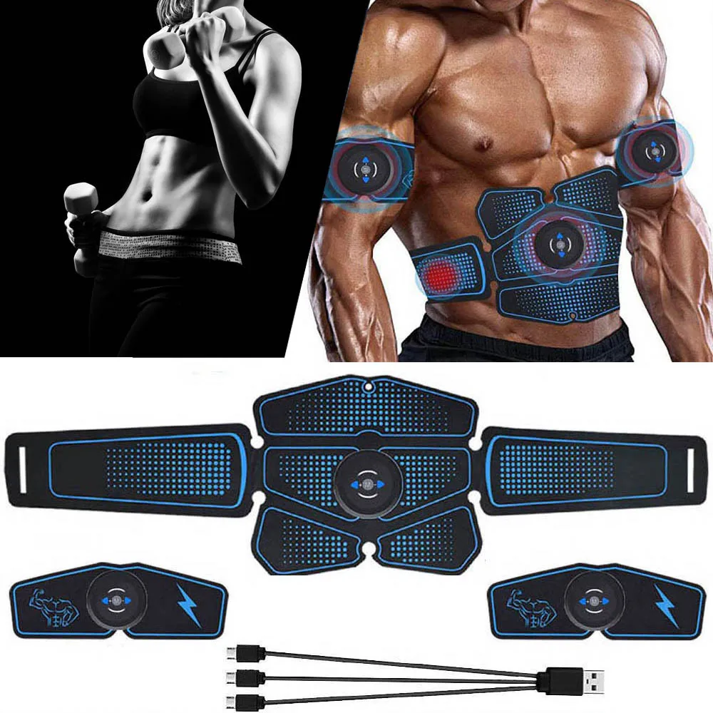 Тренажер для мышц тонер перезаряжаемый умный Abs тренажер фитнеса USB зарядка