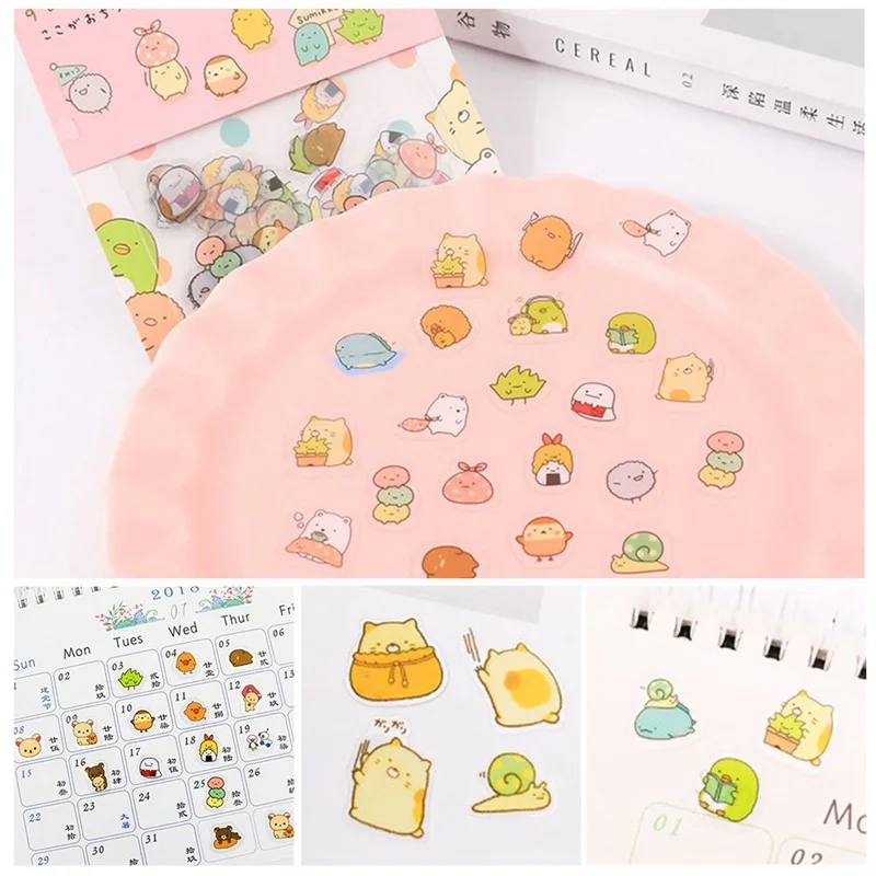 Горячая продажа милый мультфильм животное съемный мобильный телефон наклейки