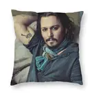 Двусторонняя наволочка для диванной подушки, с изображением героя мультфильма Джонни Депп, для домашнего декора