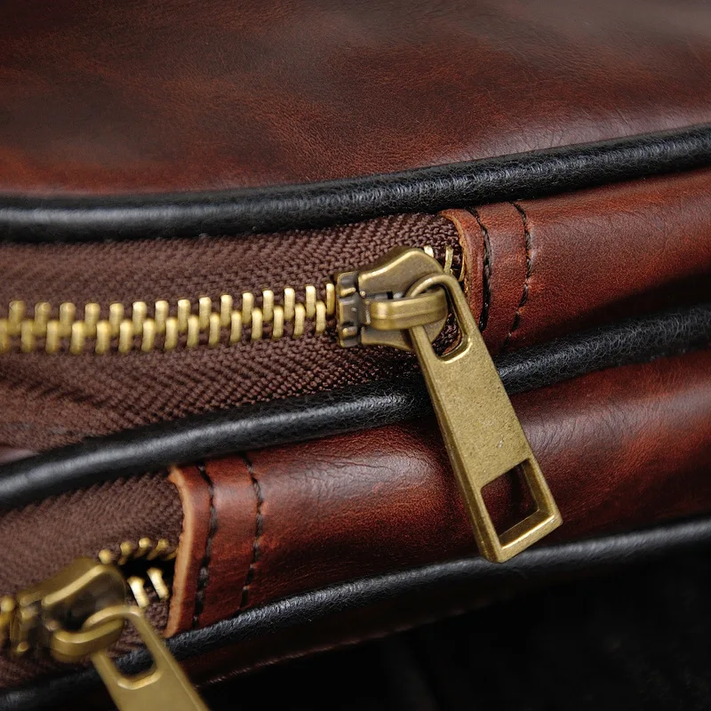 

Vintage diagonal cross bag chest bag men's PU leather shoulder bag