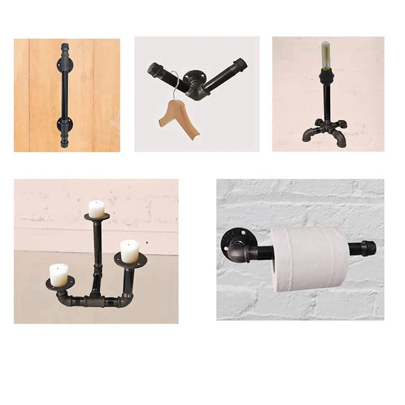 8 шт. фланцевые трубы из ковкого чугуна 1/2 дюйма | Строительство и ремонт