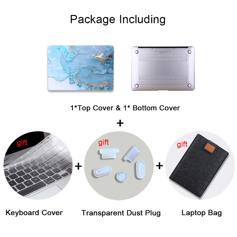 MTT Мрамор чехол для ноутбука Macbook Air Pro retina, возрастом 11, 12, 13, 15 с сенсорной панелью жесткий чехол для macbook pro 13,3 дюймов чехол для ноутбука Funda