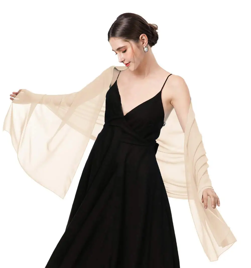

Chiffon Shawls Scarves Wraps for Bridal Wedding Party Evening Dress and Special Occasion Dresses