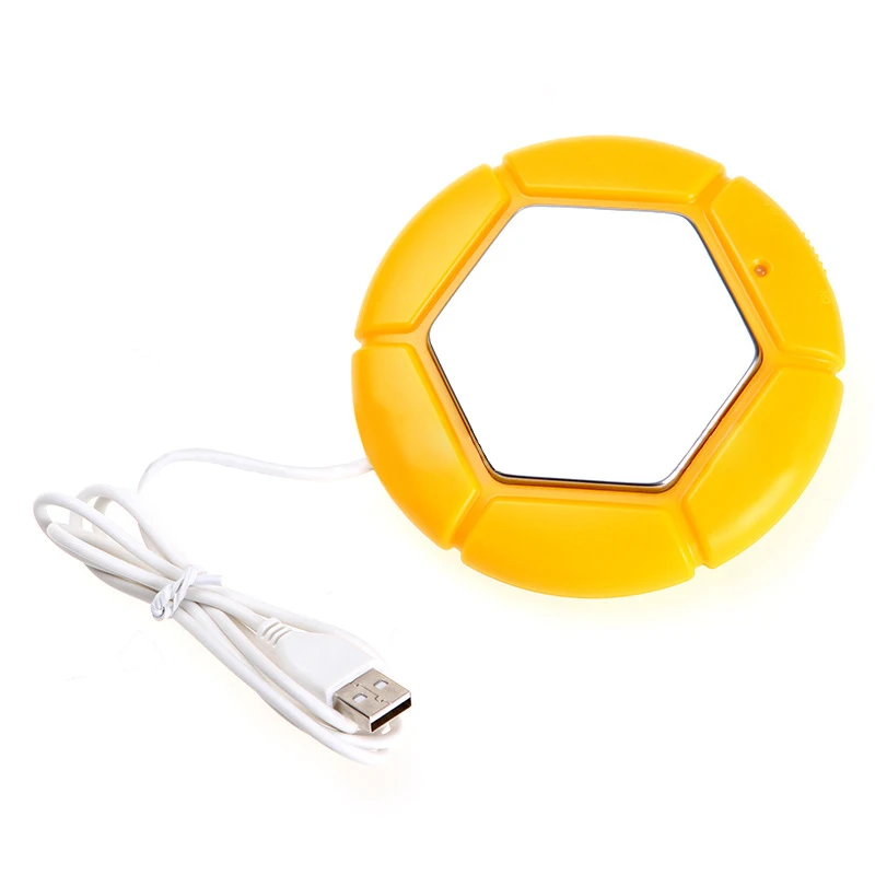 yellow Электрический подогреватель чашек USB подогреватель чашек нагреватель кружки для напитков коврик сохраняет напиток теплый нагреватель кружки подставка - Цвет: yellow