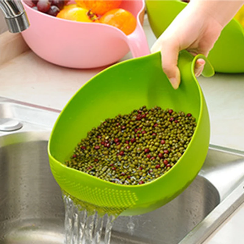 3 цвета кухонный водяной дуршлаг для приготовления пищи пластиковый слив риса