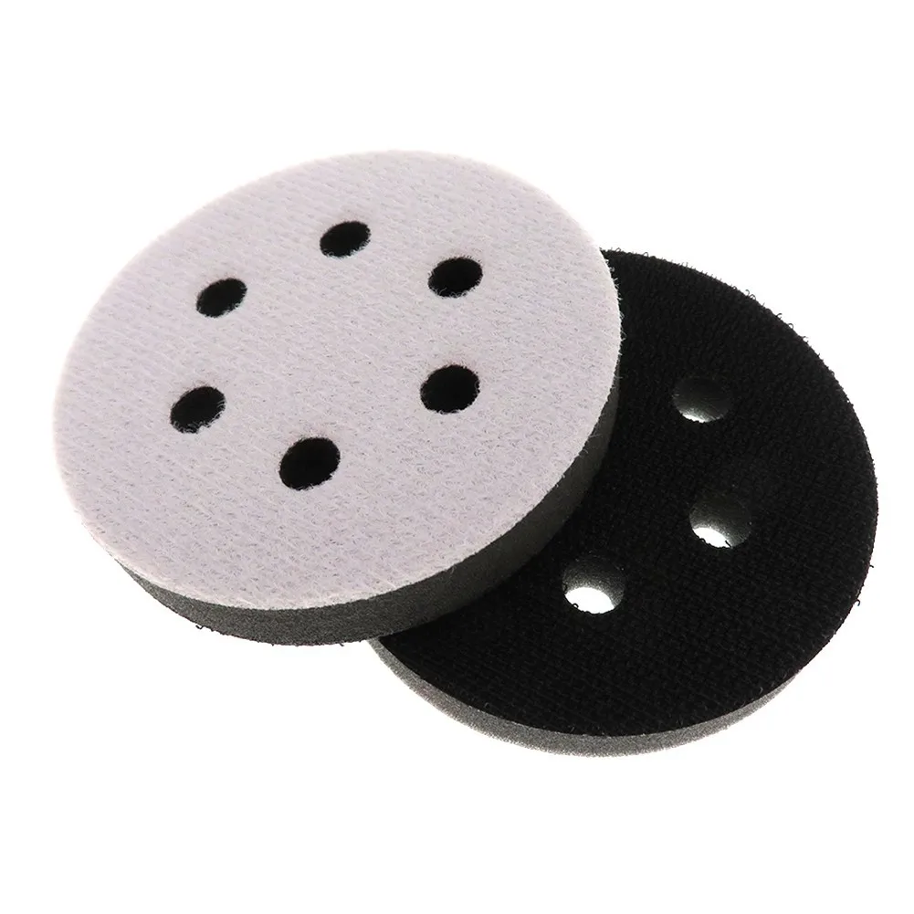 

2pcs 3 Inch 6 Holes Soft Sponge Interface Pad Interface Pad For Hook And Loop Backing Pad Abrasives Sanding Discs