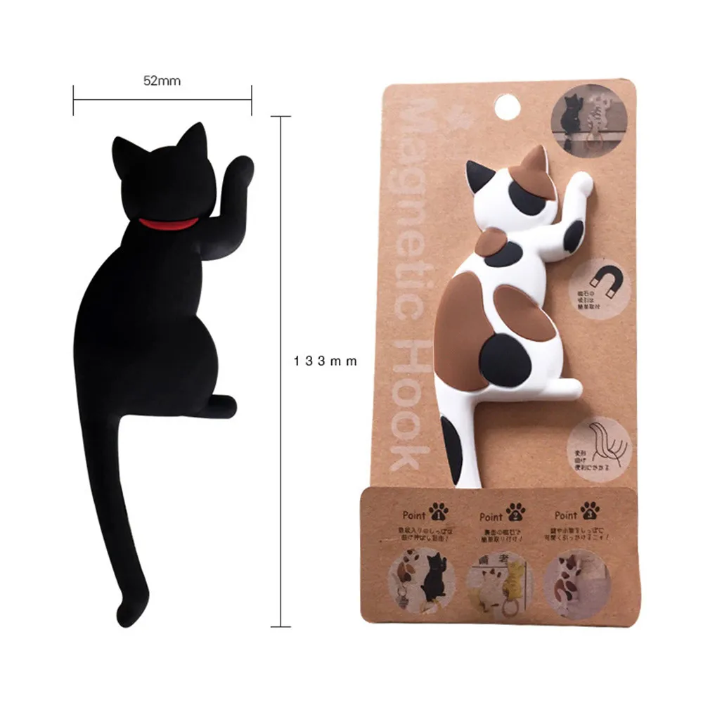 Unique Kitten Fridge Magnets Cute Cat Design Magnet Button Minimalsit Refrigerator Message Sticker Home Decor Kitchen Access |