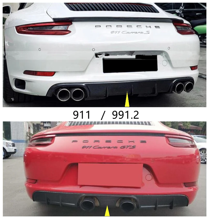 Carbon Fiber Rear Diffuser Lip Spoiler For Porsche 911 991.2 2016 2017 2018 2019 Bumper Spoilers High Quality Auto Accessories | Автомобили