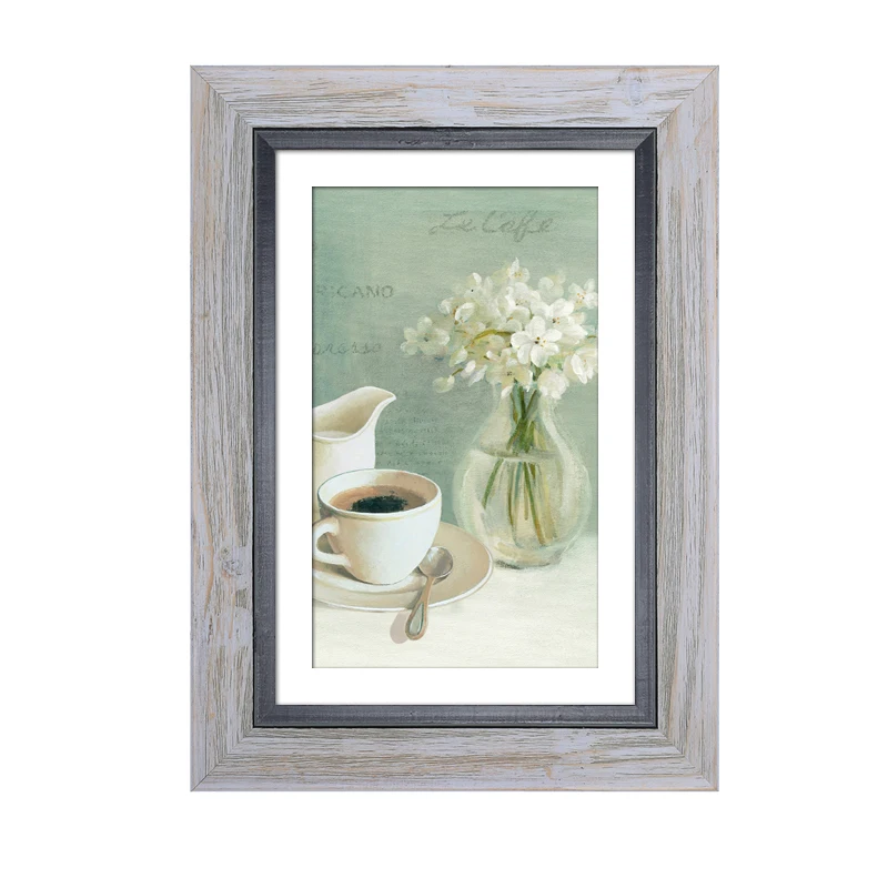 1 шт. классические Винтаж белые рамки для семейных фотографий из цельного дерева