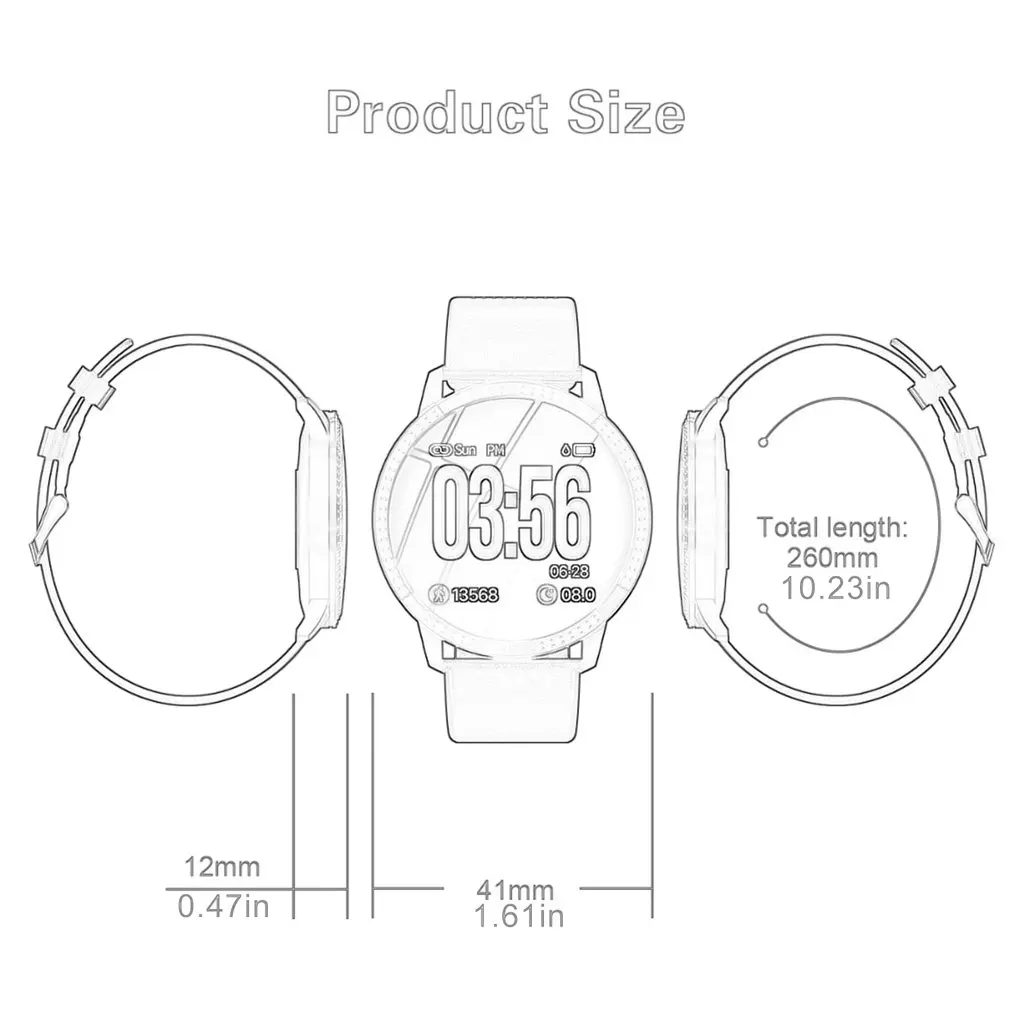 Смарт браслет CF18 водонепроницаемый с цветным экраном пульсометром и