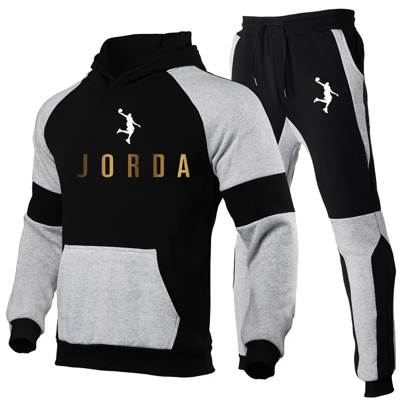 

2021 Spring and Autumn New Jordan Men's Sportswear Sweatshirt Jumper + Tracksuit Tracksuit Hooded Sportswear Jogging Fitness