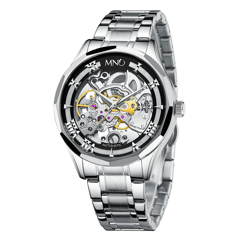

Men's Mechanical Watch Hollow Fashion Leisure Business Luxury Tourbillon Watch Automatic Steel Band Waterproof Student Watch