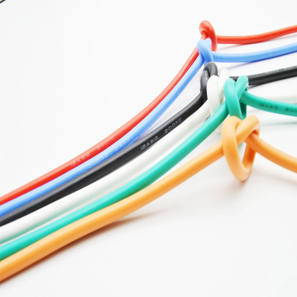 Термостойкие 2 м мягкий силиконовый провод 12AWG 14AWG 16AWG 18AWG 20AW G 22AWG 24AWG 26AWG 28AWG 30AWG