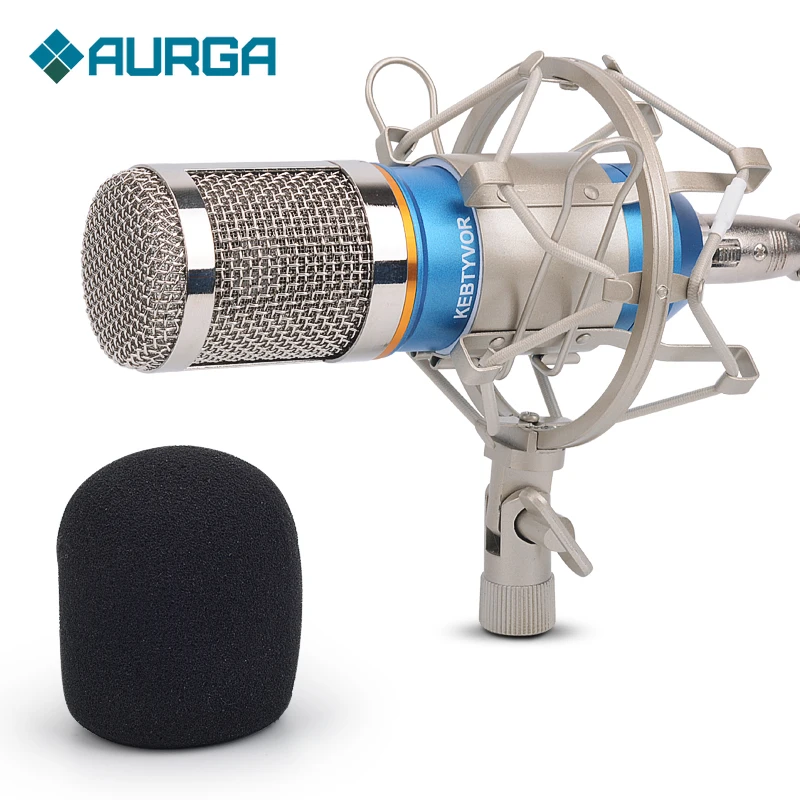 

Professional BM-800 BM800 Condenser KTV Microphone Cardioid Pro Audio Studio Vocal Recording Mic KTV Karaoke+ Metal Shock Mount