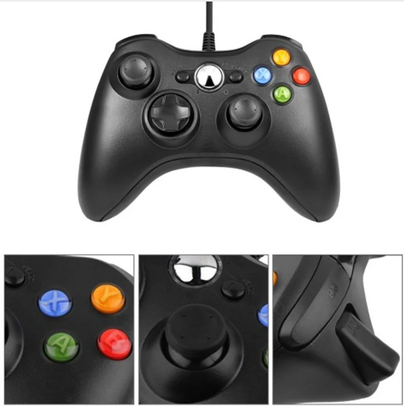 Проводной USB геймпад с двойной вибрацией джойстик для Xbox 360 контроллер Microsoft Windows 7