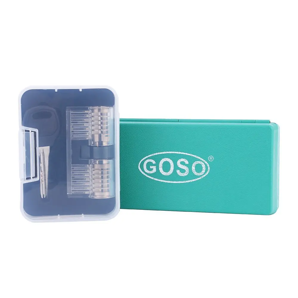 14 шт. Goso Kaba отмычки Инструменты с AB прозрачным замком слесарные ручные