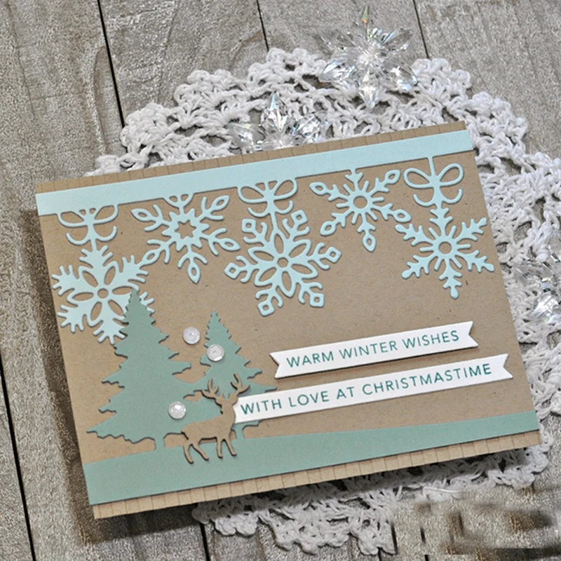 Металлические Вырубные штампы вырезанные Рождественские снежинки для