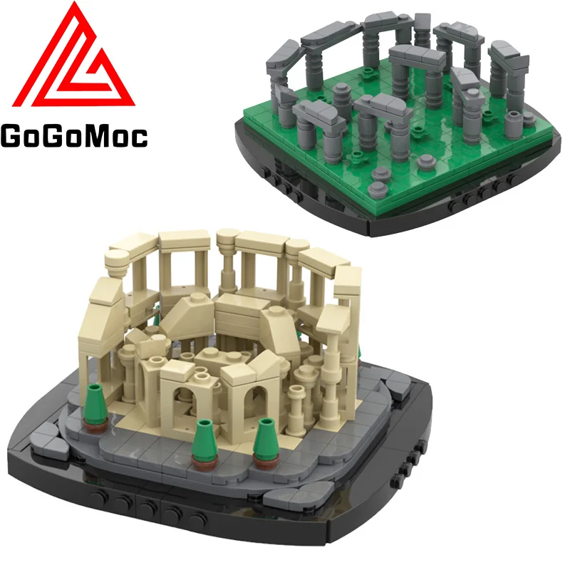 

Moc Architecture Series Mini Stonehenges Model Building Blocks City Street View Set 10276 Colosseum Bricks Children Toys Gifts