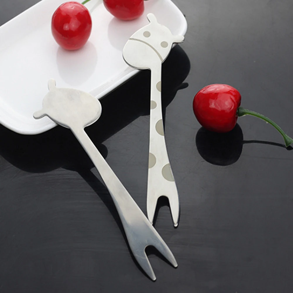 1 шт. с дизайном &quotЖираф&quot Нержавеющая сталь торт десерт снэк вилка для