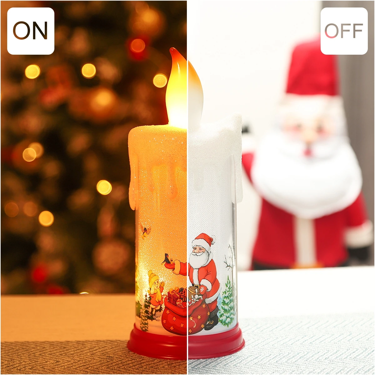 

Christmas Candle light Ornaments Merry Christmas Decorations For Home 2021 Xmas Decor Navidad Ornaments New yYar 2022 Noel Krest