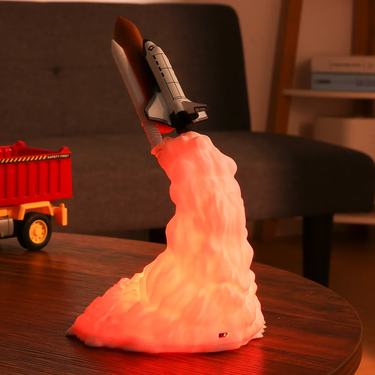 Finether 3D принт ночник Космический Шаттл лампа детский USB Перезаряжаемый