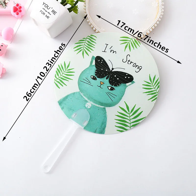 1 шт. портативный милый мультяшный веер круглый Единорог Леопард кактус