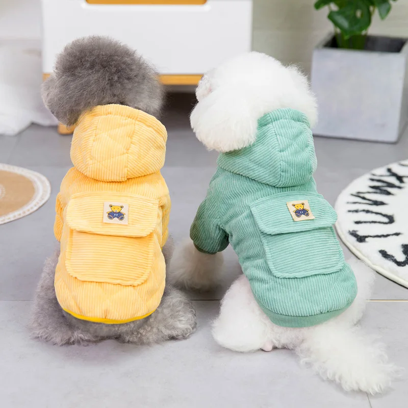 

Corduroy Dog Coat Jacket Warm Pet Clothing Outfit Garment Winter Dog Costume Puppy Apparel Pomeranian Maltese Schnauzer Clothes
