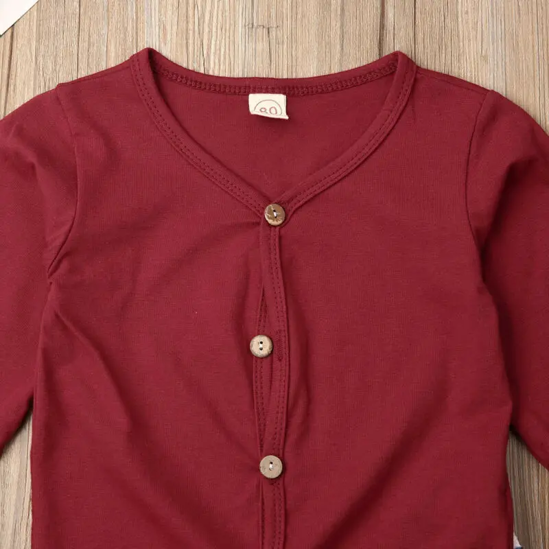 Рождественская Пижама 2019 Кардиган с длинным рукавом для маленьких девочек топ