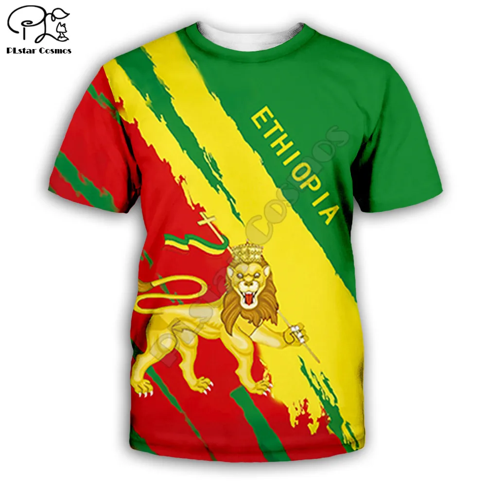

Ethiopia Full 3D full printing fashion t shirt Unisex hip hop style tshirt streetwear casual summer drop shipping