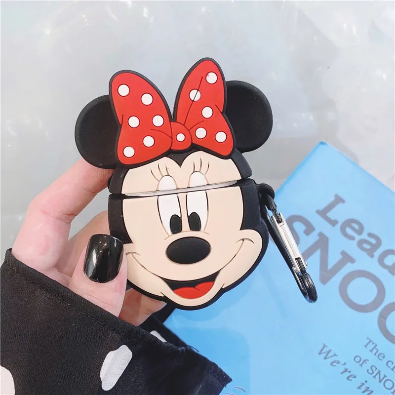 Чехол для наушников для Airpods 2, чехол, силиконовый, медведь, кошка, свинья, Мультяшные наушники, чехол для Apple Air pods 1, чехол для Earpods, брелок для ключей - Цвет: P1