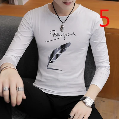 

Long-sleeved t-shirt male Slim Korean version of the trend of shirts shirt men's autumn clothes tide thin
