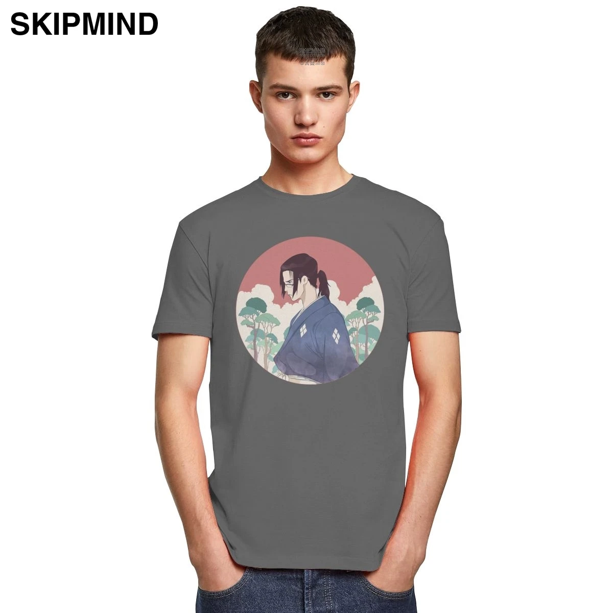 Футболка мужская хлопковая с коротким рукавом и круглым вырезом | Мужская одежда