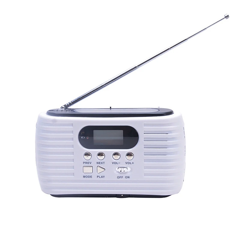 Аварийное радио Am Fm солнечное ручное с 3 яркими светодиодный светильник и