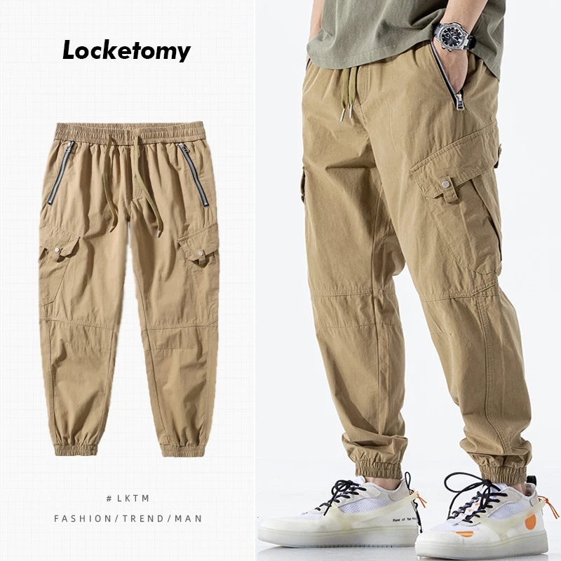 

Men's Casual Pants New Overalls Tide Brand Loose Wild Casual Harem Trousers Fashion Streetwear Men's Pants повседневные брюки