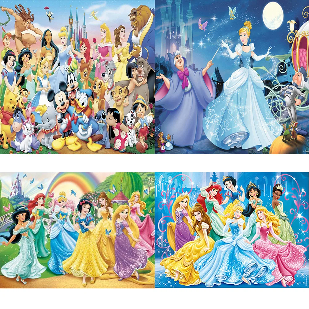 

5D DIY Diamond Painting Disney Full Diamond "Cartoon Disney Princess" Embroidery Cross Stitch 5D Rhinestone Children's Gift