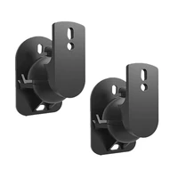 1 pair 2pcs universal abs plastic sound speaker wall mount brackets adjustable holder stand for home theater speakers up to 5kgs