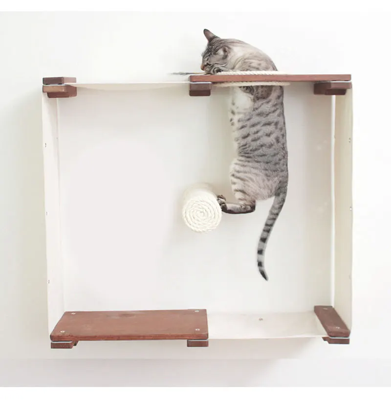 Новый настенный игровой домик для кошек рама скалолазания с деревом мебель