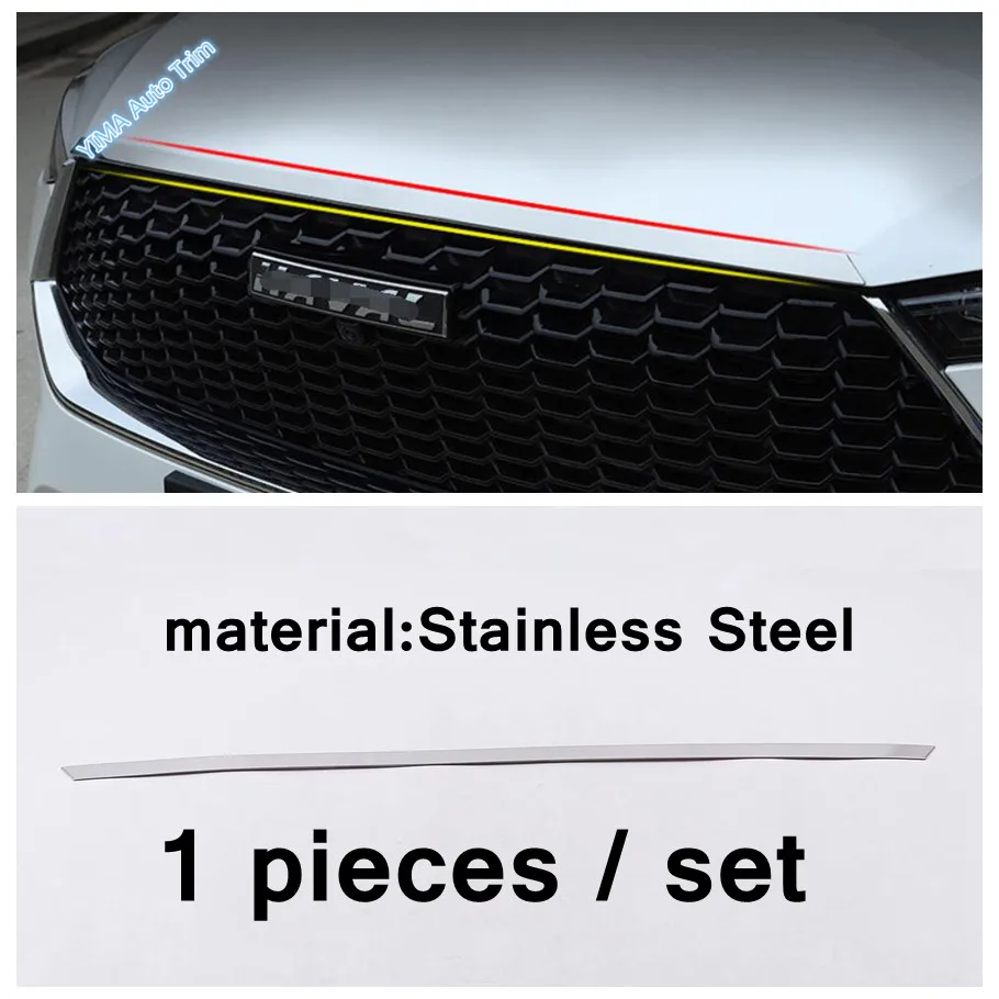 

Передняя решетка капота молдинговая полоса крышка багажника двери отделка из нержавеющей стали для Haval F7 F7X 2018 - 2021 внешние аксессуары