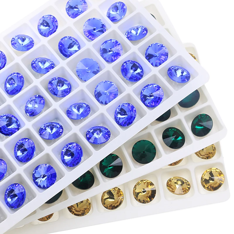 6 18 мм модные Rivoli Свободные Стразы для украшения ювелирных изделий Pointback с