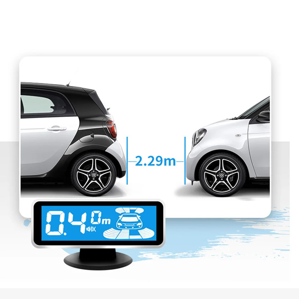 Датчики парковки автомобиля с 8 датчиками ЖК-дисплей парктроник реверсивный