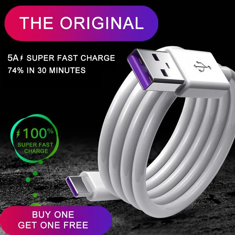 

New USB C 3.1 5A Type C Data Cable For ios Huawei P30 P20 Pro lite Mate20 For Samsung Fast Charging Line