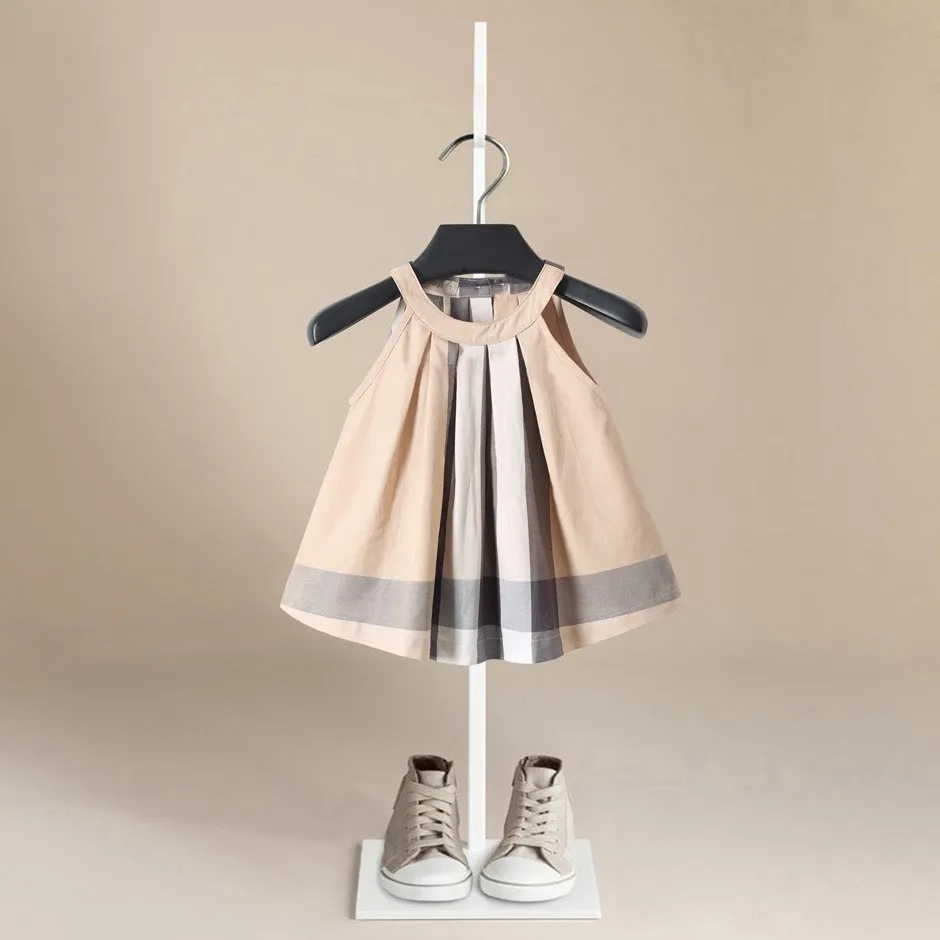 

Sling Kids Girls Dresses Sweet Embroidery Edge High Waist Dress Girl Floral Decoration kids dresses for girls Princess Dress
