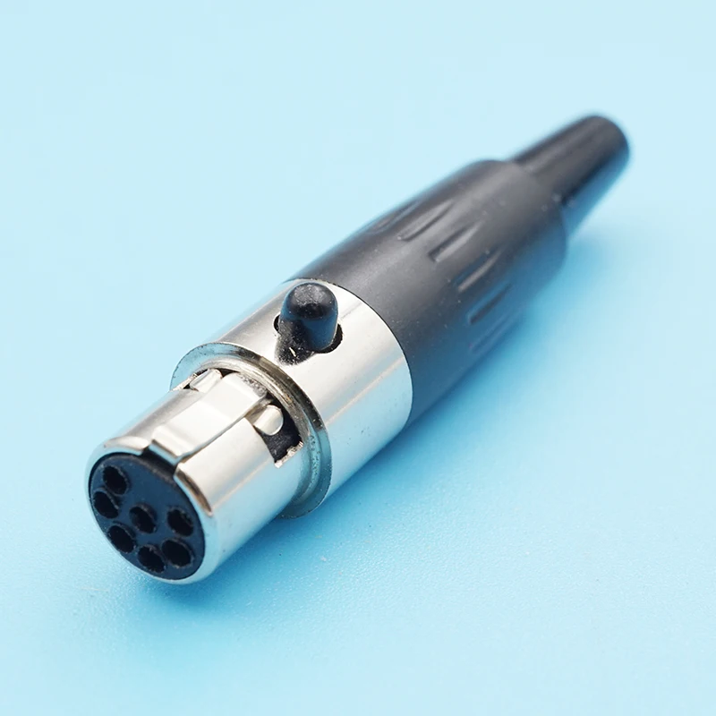 2pcs/lot 7Pin Copper Needle Mini Xlr Connector Male Plug Aviation Mic Microphone Female Socket Adapter Replacement Parts | Обустройство