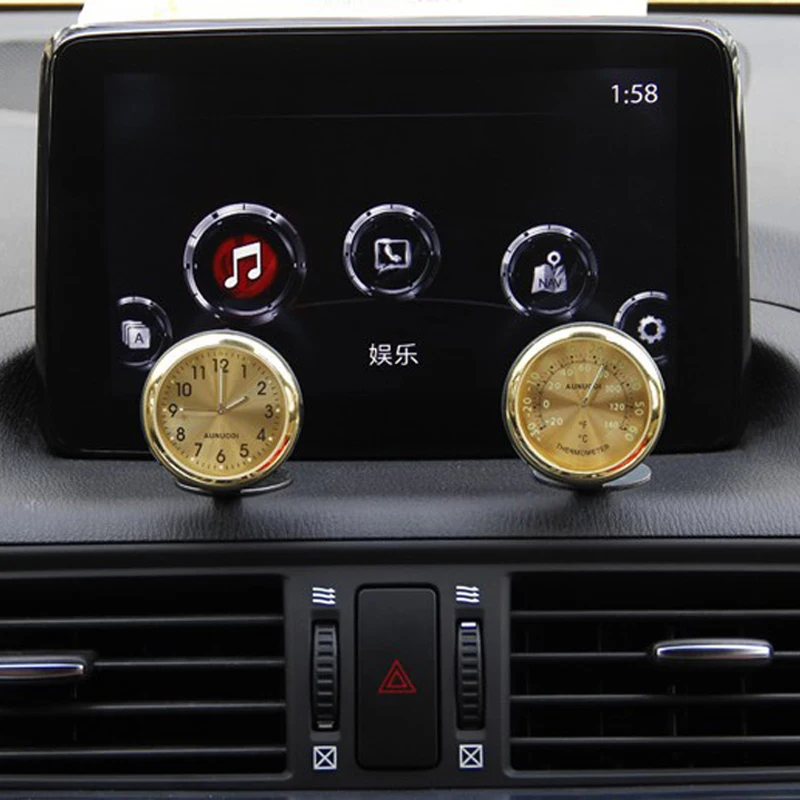 Автомобильный орнамент креативные светящиеся часы термометр модный интерьер