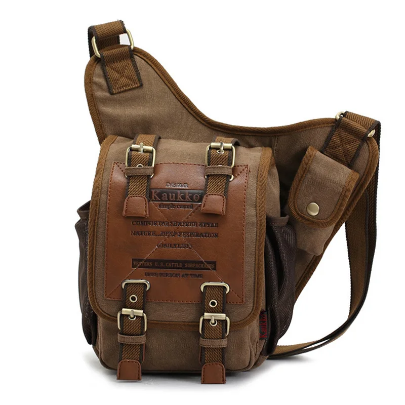 Холщовые сумки через плечо для мужчин повседневная дорожная вместительная сумка