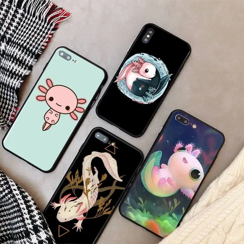 Милый мультяшный axolotl чехол Yinuoda для телефона iPhone X 8 7 6 6S Plus XS MAX 5 5S SE XR 11 12 Pro max