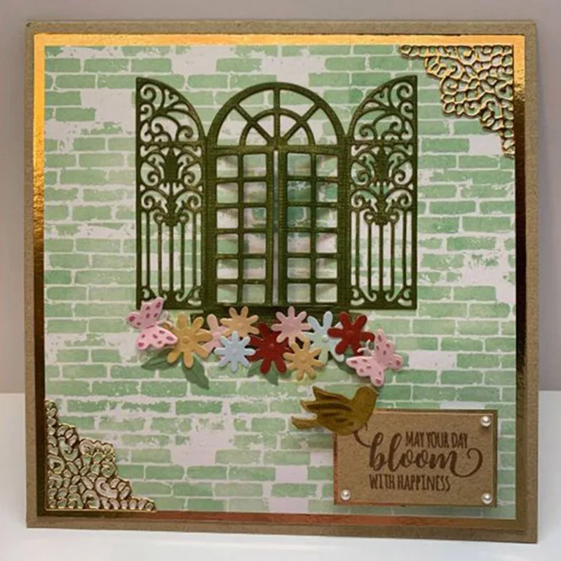 Металлические режущие штампы для окон фоновая форма скрапбукинга бумаги ножей