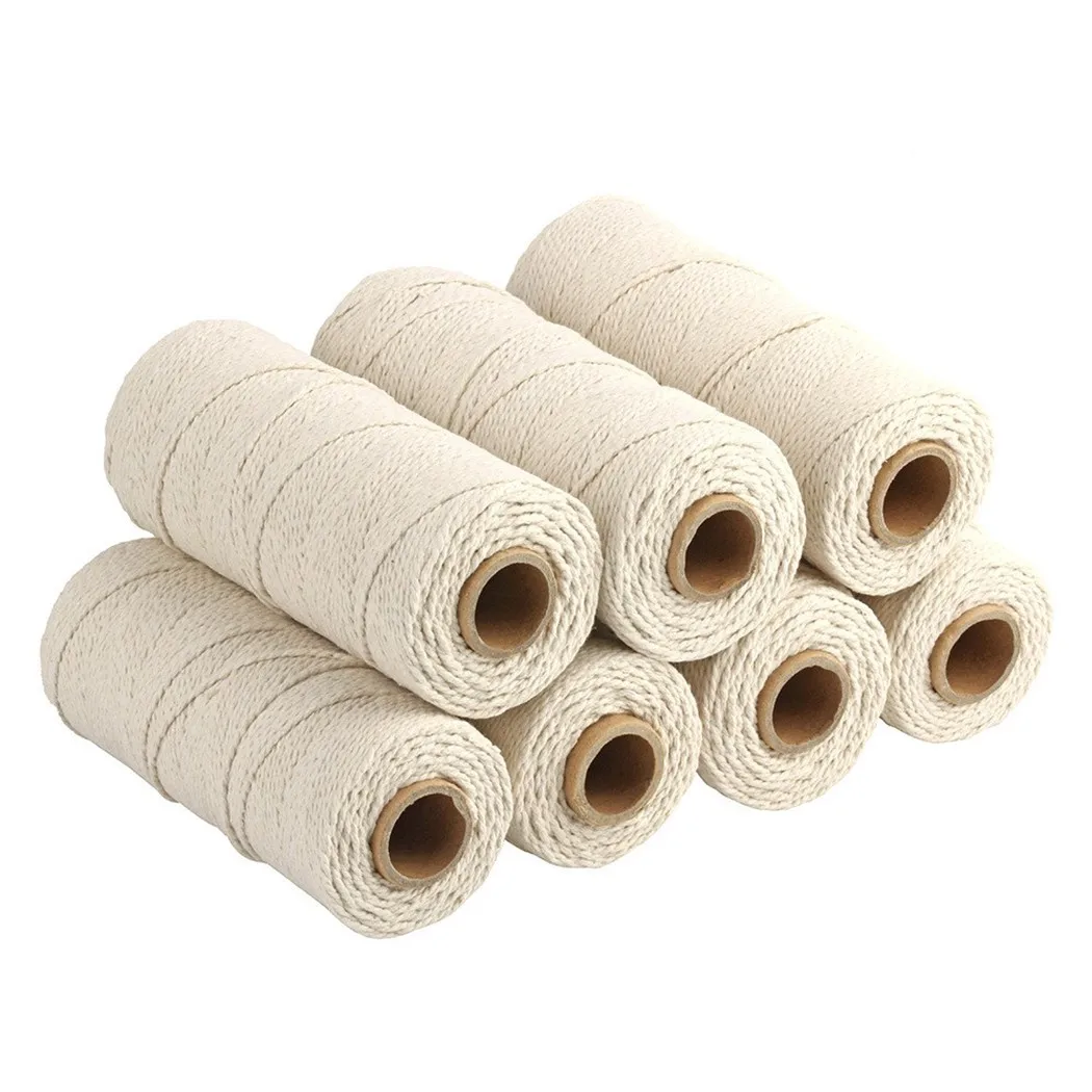 

1* Natural Cotton Twisted Cord 2mm*200m Lace Rope Cotton Rope For Handmade Natural Beige Rope Home Accessories