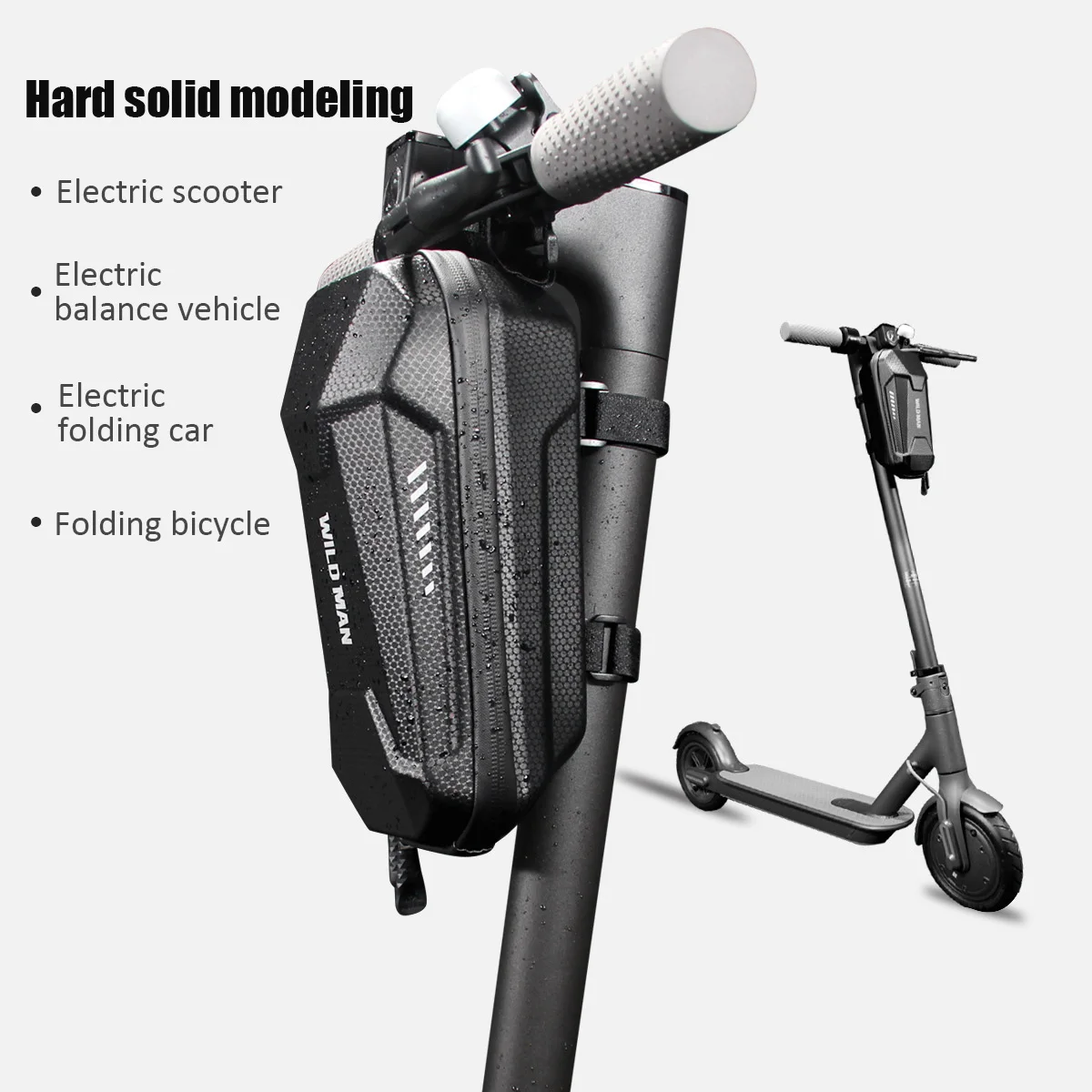 

WILD MAN Universal Electric Scooter EVA Hard Shell Bags Waterproof Reflective Electric Scooter Storage Bag Cycling Equipment