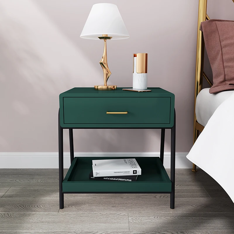 

Nordic Simple Bedside Table Light Luxury Nightstands for Bedroom Modern Home Storage Cabinet Small Locker Living Room Furniture